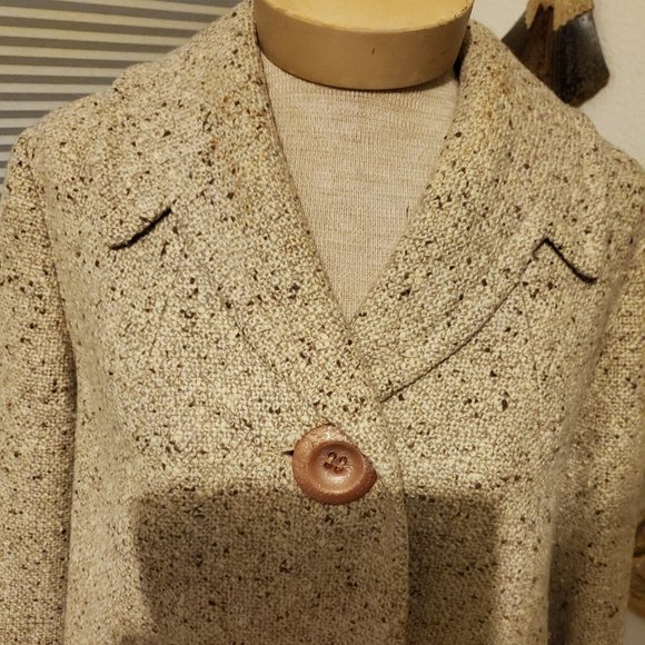 Vintage wool tweed carcoat - Picture 2 of 4